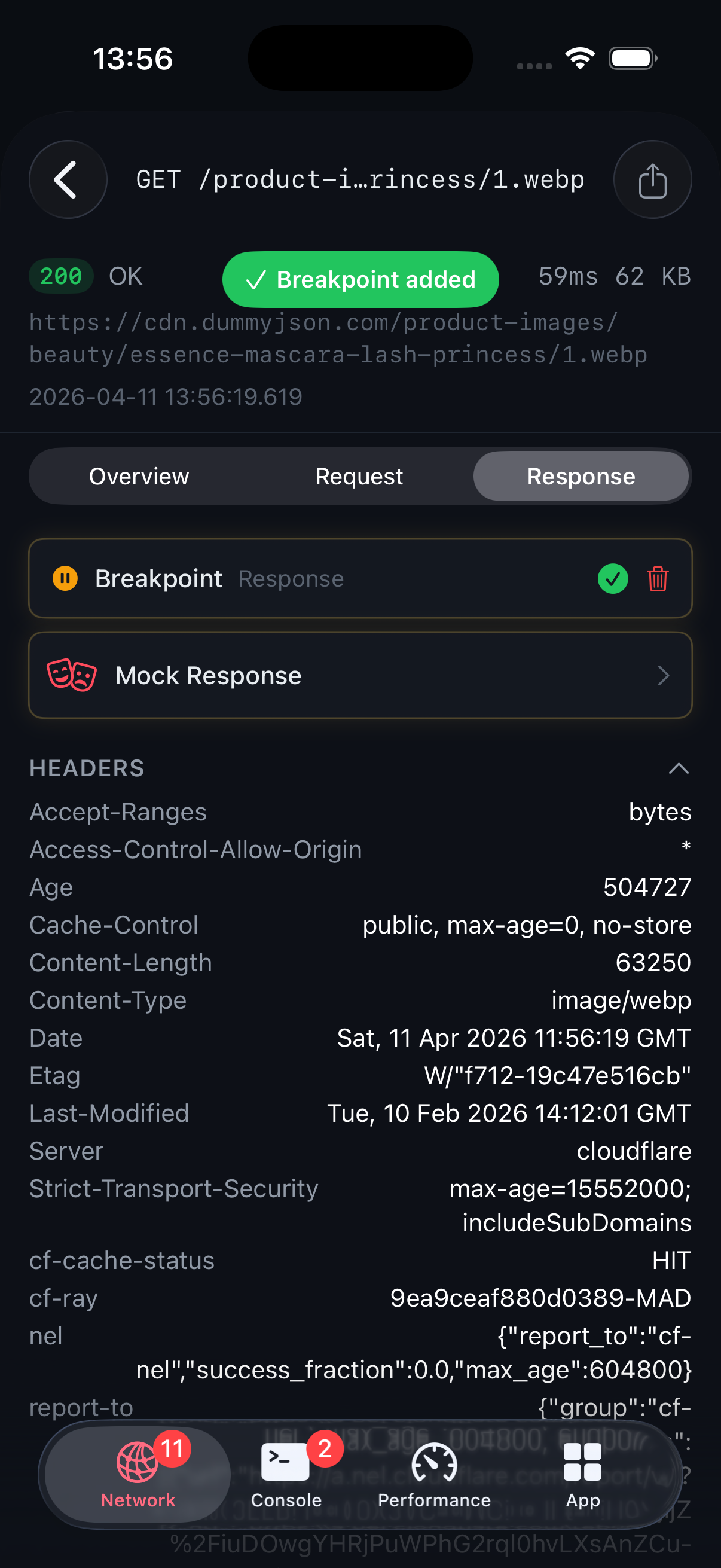 Pro — breakpoints and mocks